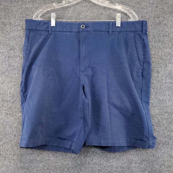 Izod Mens Chino Shorts Blue Size 38x9.5 Slash Pockets Cotton Blend - Picture 2 of 11